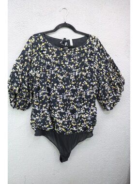 Free People Intimately Short Balloon Sleeve Bodysuit-Large-BOHO-Whimsigoth
